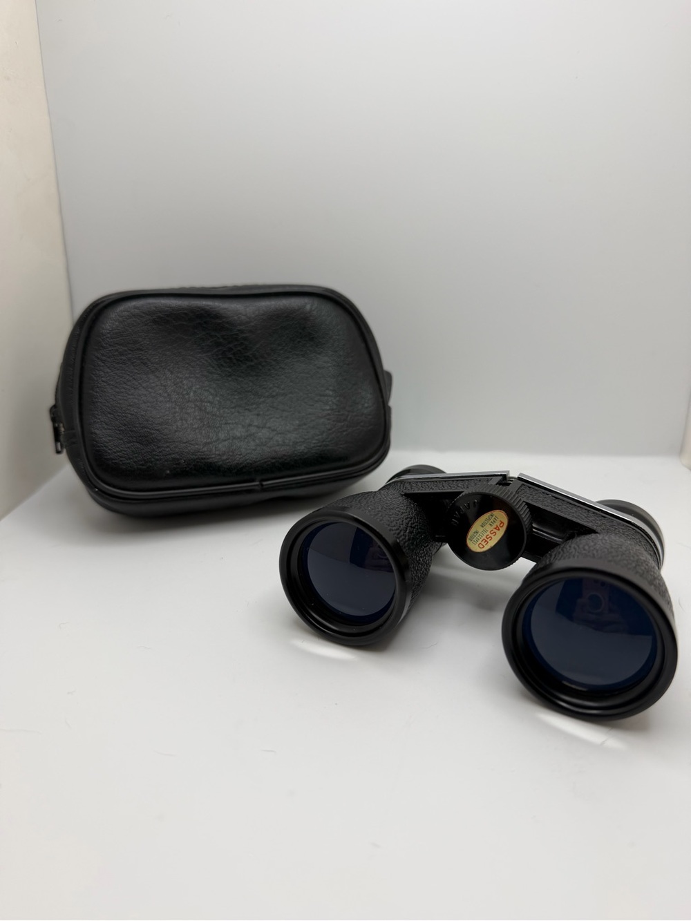 Black Compact Binoculars with Carry Case